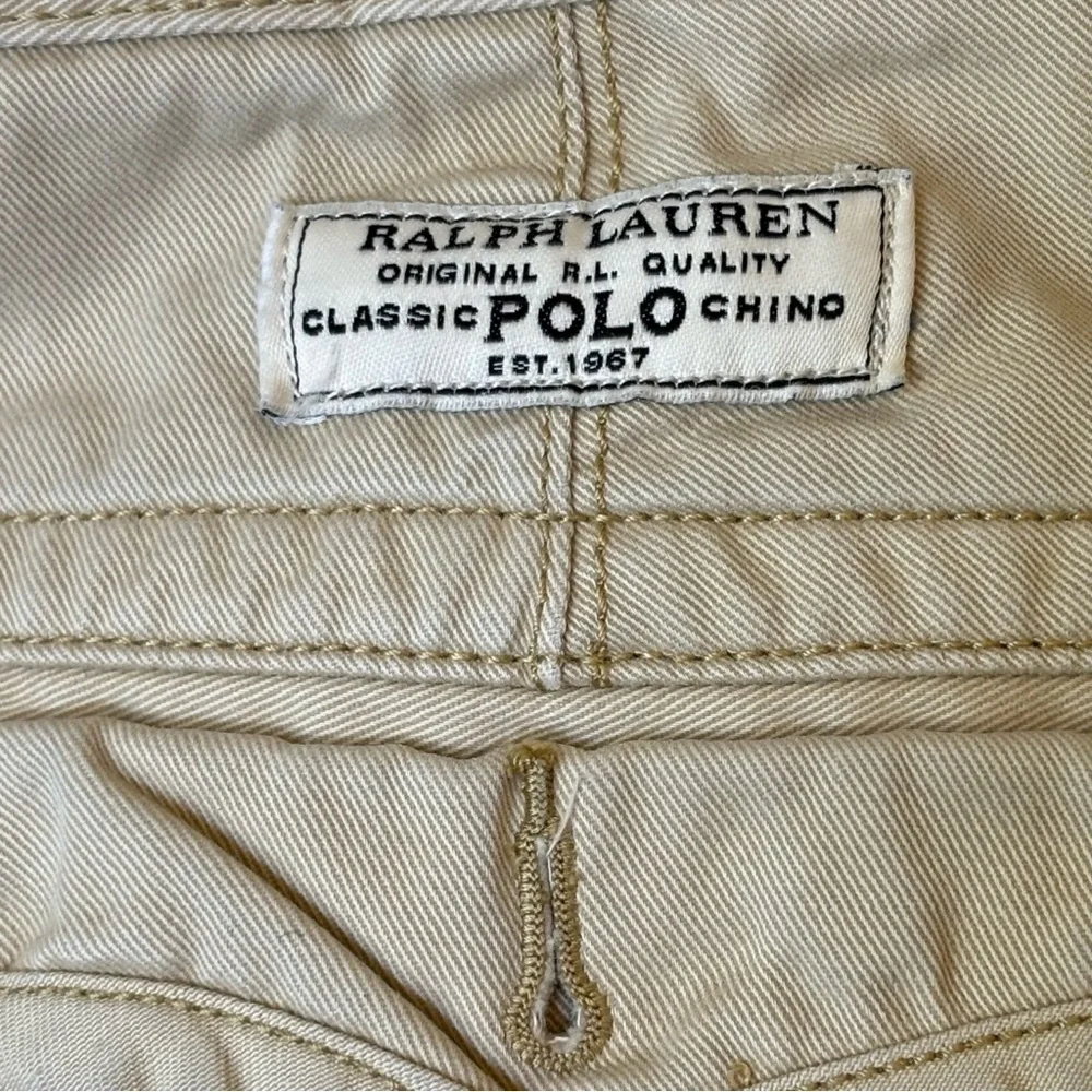 Polo Ralph Lauren Classic Cargo Chino Shorts Mens 32 Beige Khaki Casual Pockets